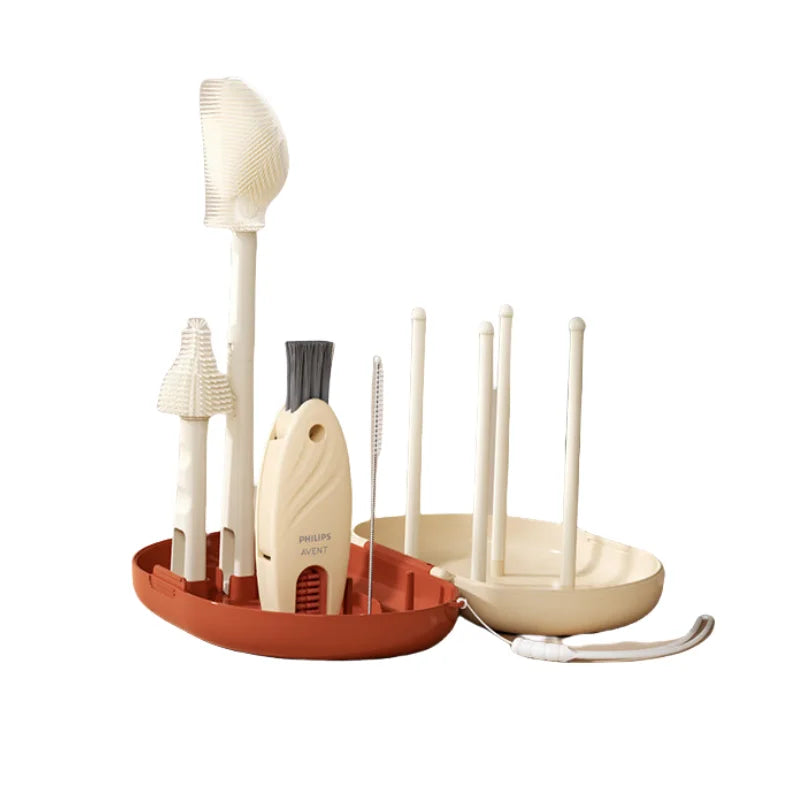 Drying stand with brushes